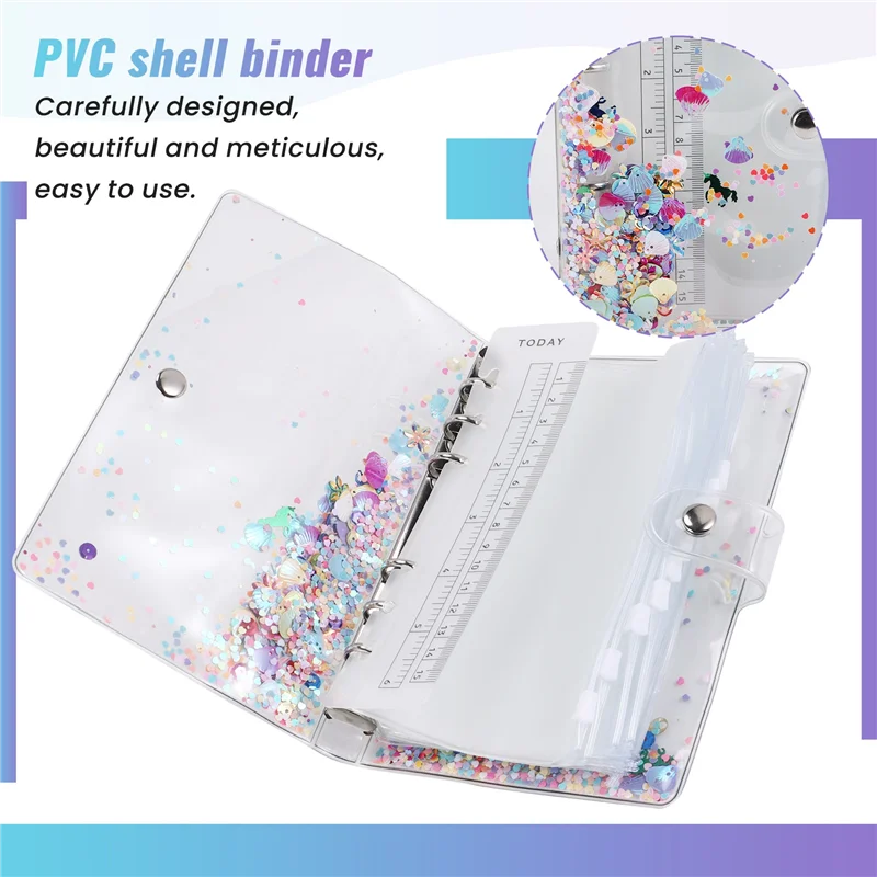 Optimal A6 Binder,Budget Binder,Used For Budgeting,Budget Planning Notepad, Cash Envelope Binder, Pink With Budget Envelope