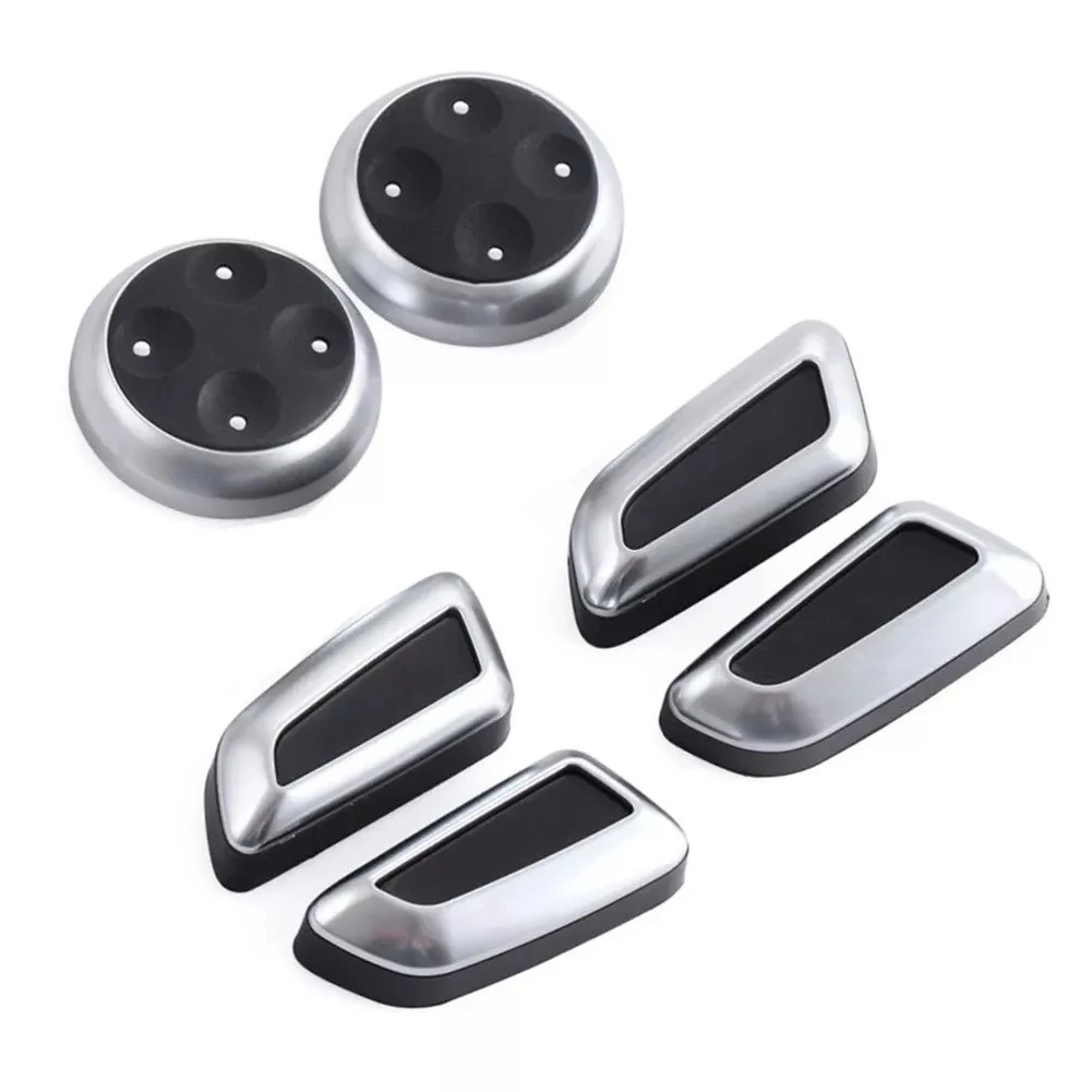 

Automotive Knob Cover 6Pcs Switch Cover ABS Plastic Material Brand New Condition Easy Installation Perfect Fit
