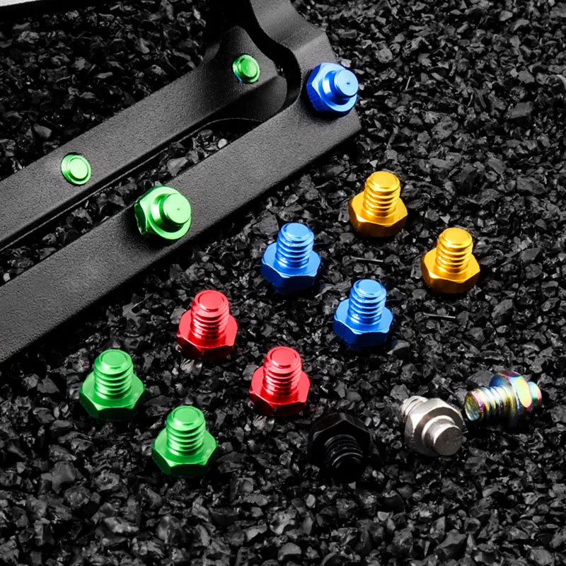 MUQZI 10pcs MTB Pedal Bolts M4 Pedal Screws Stainless steel Aluminum Alloy Titanium alloy Anti-skid Pedal Pin Bike Parts