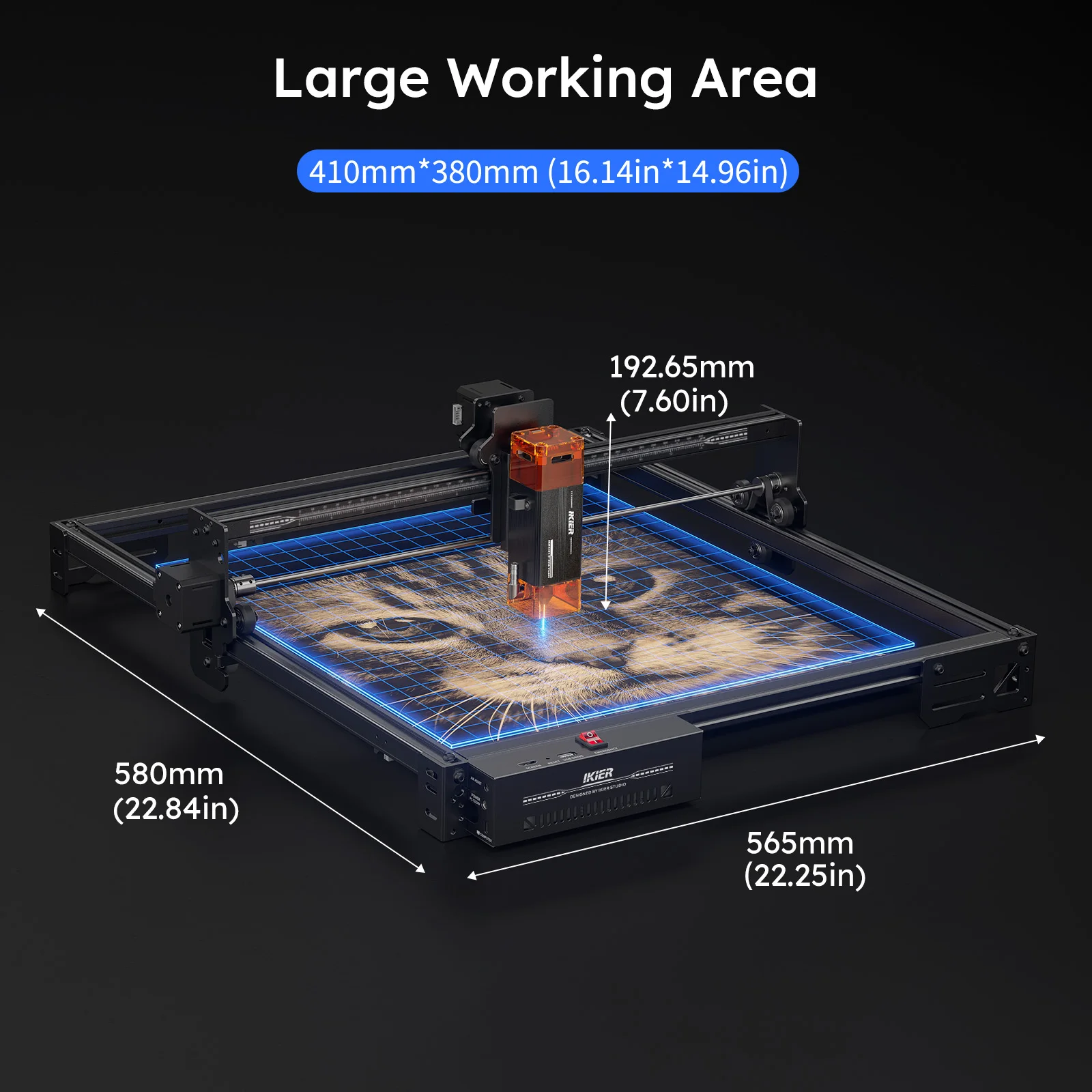 iKier X5 Pro: Potenza laser da tavolo aggiornata da 5 W per la lavorazione del legno Macchina per incisione laser ultrafine CNC fai-da-te