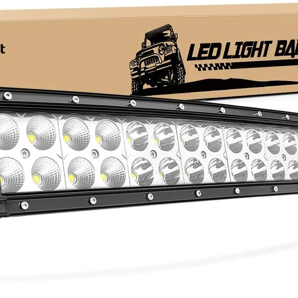 

22-Inch 120W Curved LED Light Bar with Spot & Flood Combo, Off-Road Lighting for Trucks, Jeeps, and Boats, 2-Year Warranty