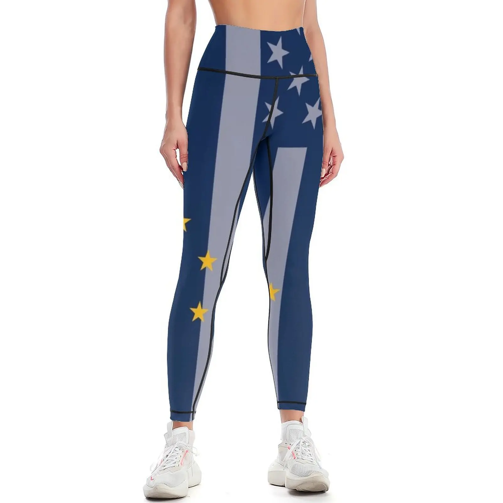 

Alaska State Flag Graphic USA Styling Leggings for physical Fitness woman sports shirts gym Womens Leggings