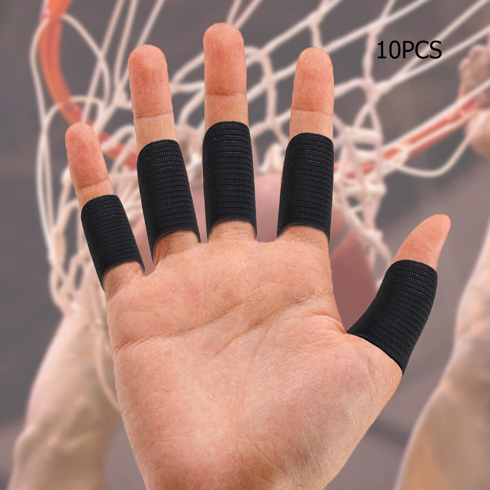 10pcs Arthritis Support Stretchy Finger Protective Sleeves Basketball Volleyball Finger Protection Anti Scratch Outdoor Sports