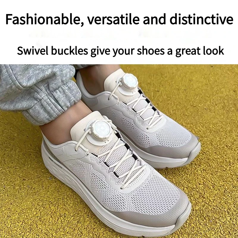 New thick rope round swivel buckle shoelace automatic shoelace sneakers no tie shoelace kids adult quick on/off shoelace 1 pair image 3