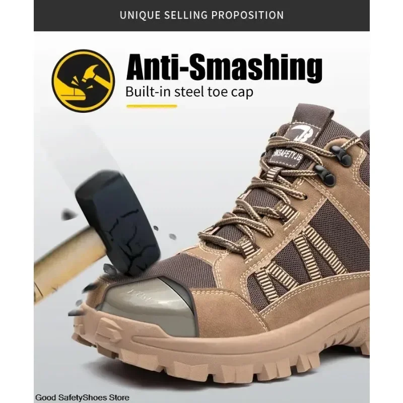 2025 Breathable Steel Toe Work Shoes Men Women Parker Lightweight Anti Puncture Safety Boots