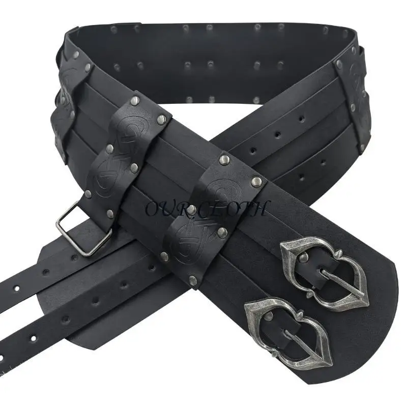 

Ремень из искусственной кожи для девочек, мотоциклетный двухслойный пояс, модный пояс для энтузиастов, пальто, платье, женский