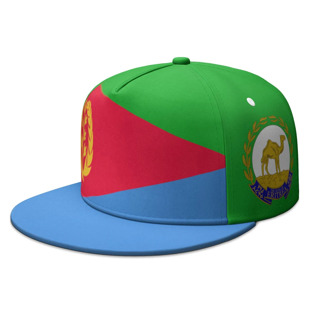 Eritrea Flat Brimmed Cap Free Custom Name Number Teams Logo Hip-hop Hat Number The State Of Eritrea Print Photo Headgear