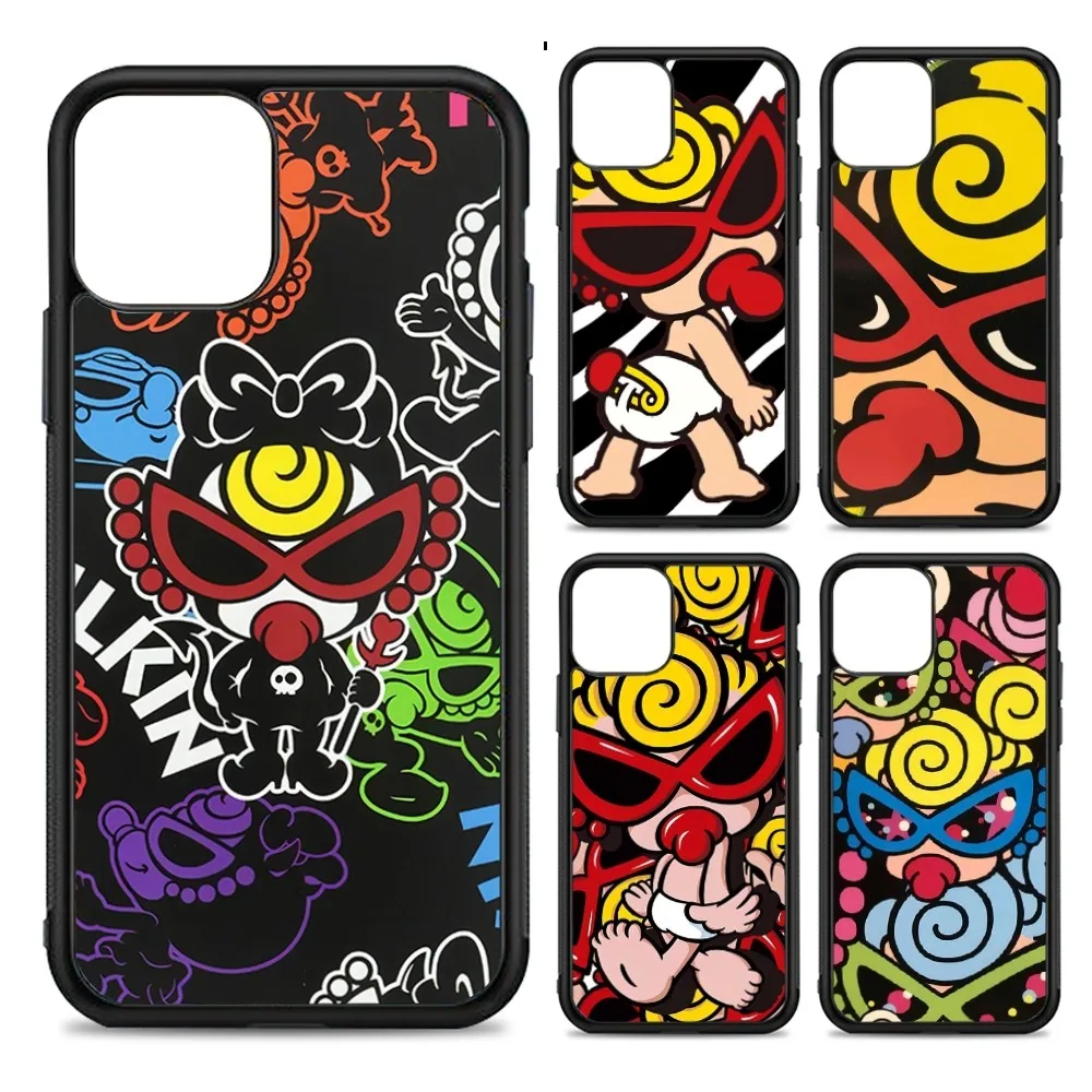 Japan Fashion Hysteric Mini Phone Case Silicone PC+TPU For For IPhone 11 12 13 14 15 16 Plus Pro Max Cover