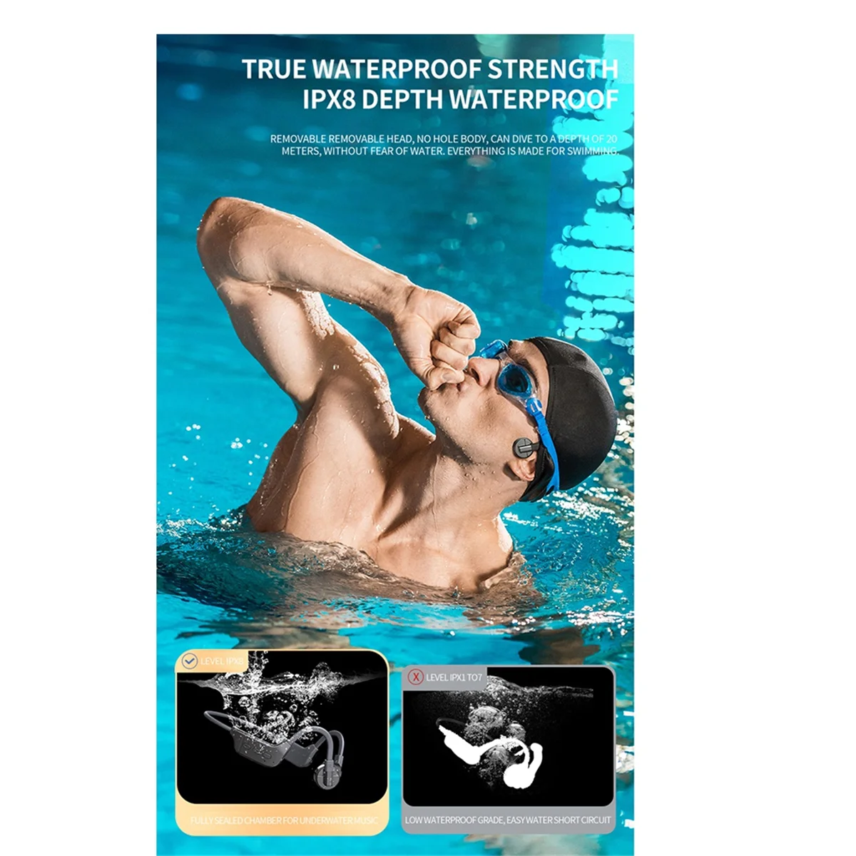 العظام التوصيل بلوتوث سماعة الاتصال الهاتفي المكونات في الأذن الرياضة اللاسلكية تسلسل طويل الأمد K9 برو سماعة بلوتوث