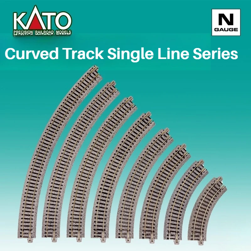 KATO N Scale Track Model Wooden Sleepers Single Line Curved Track R282 R315 Multiple Options Sand Table Scene Decoration