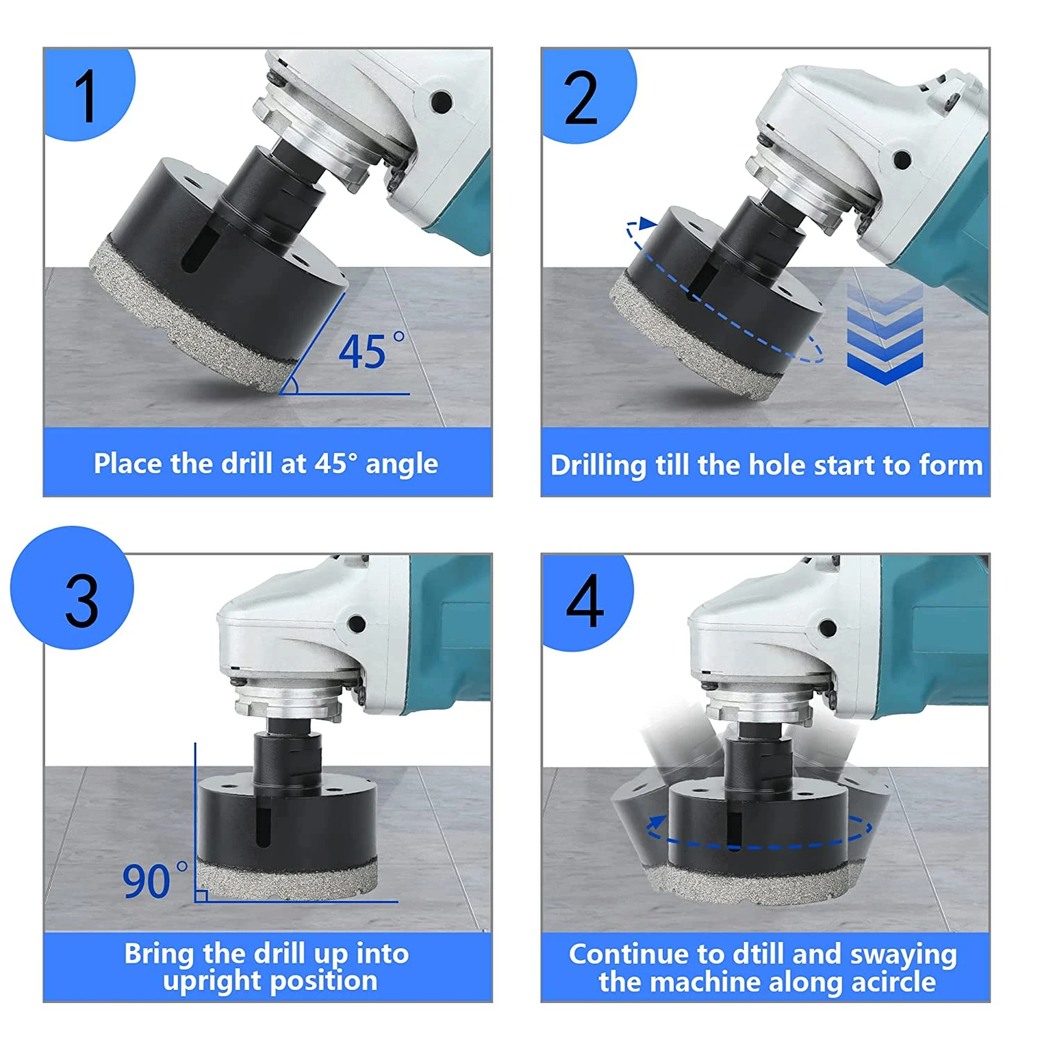 Imagem -06 - Vacuum Brazed Drilling Core Bits Grupo M14 Thread Dry Broca Telhas Coroas Granito Mármore Buraco Saw Ferramentas Pcs Pcs 10 Pcs 12 Pcs