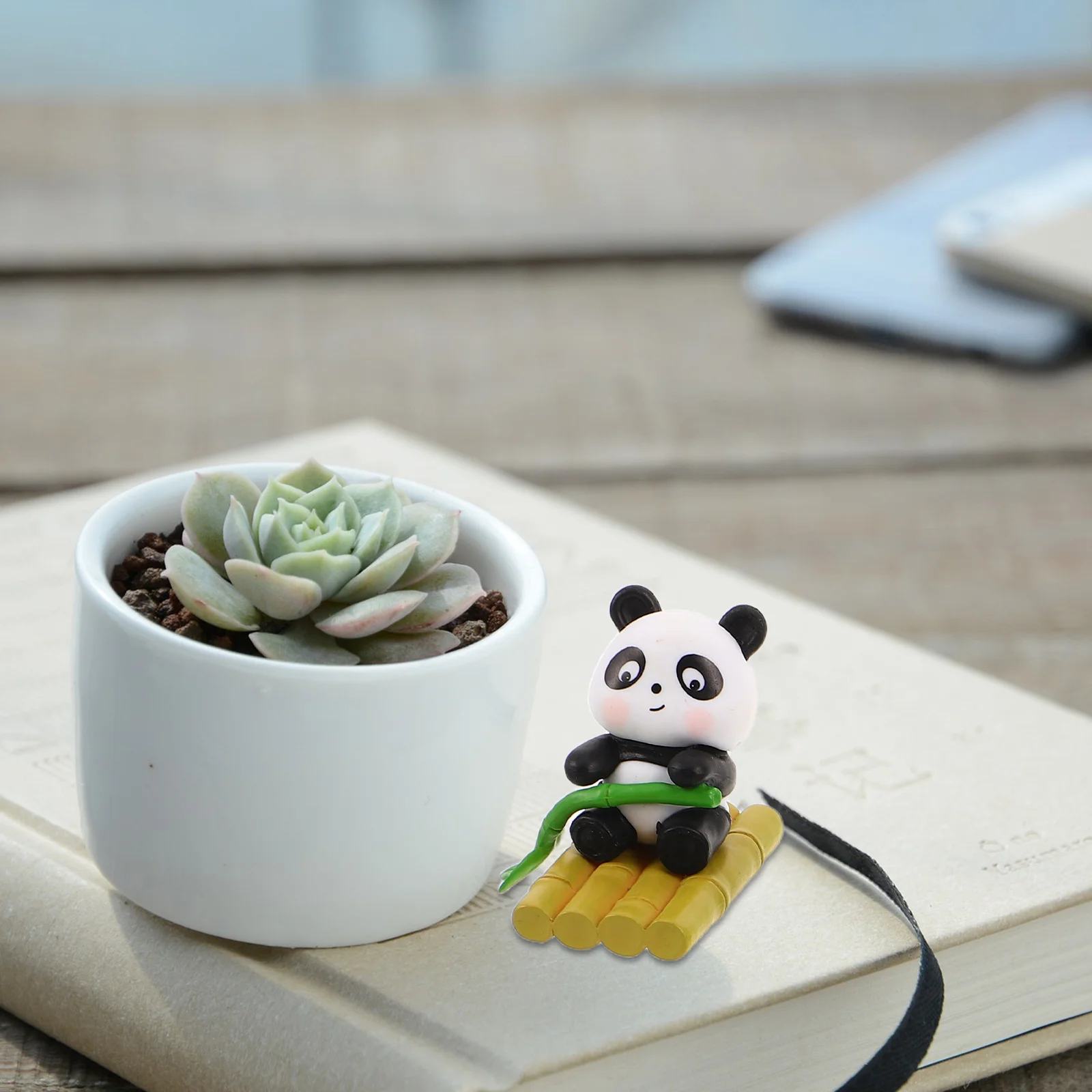 

9Pcs Panda Ornament: Durable Weatherproof Miniature Animals for Garden Party Cake Topper Decorations Panda Figurine