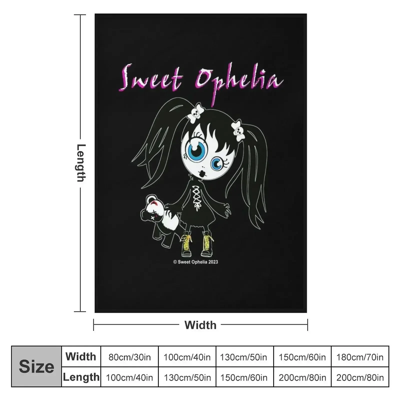 Sweet Ophelia official merchandise Throw Blanket couch cozy soft plush fuzzy picnic outdoor blanket