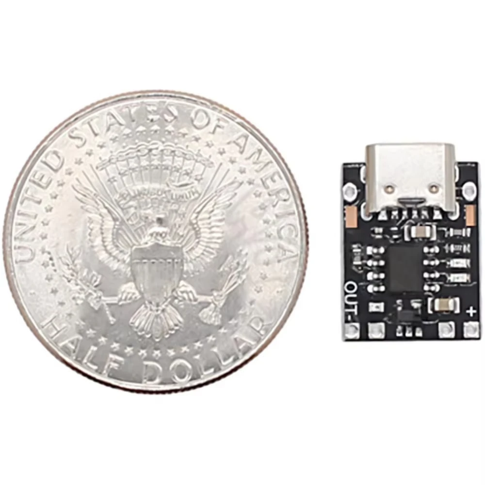 لوحة شاحن بطارية ليثيوم أيون USB-C آمنة وصغيرة 3.7 فولت 4.2 فولت 1A توقف شحن تلقائي مع قابس حماية وتشغيل لبطارية 18650