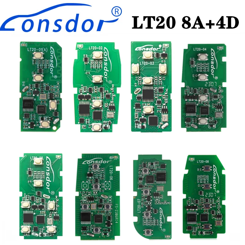 Lonsdor LT20 8A+4D for Toyota / Lexus Smart Key PCB for K518 Pro K518S KH100+ Key Programmer Frequency Switchable