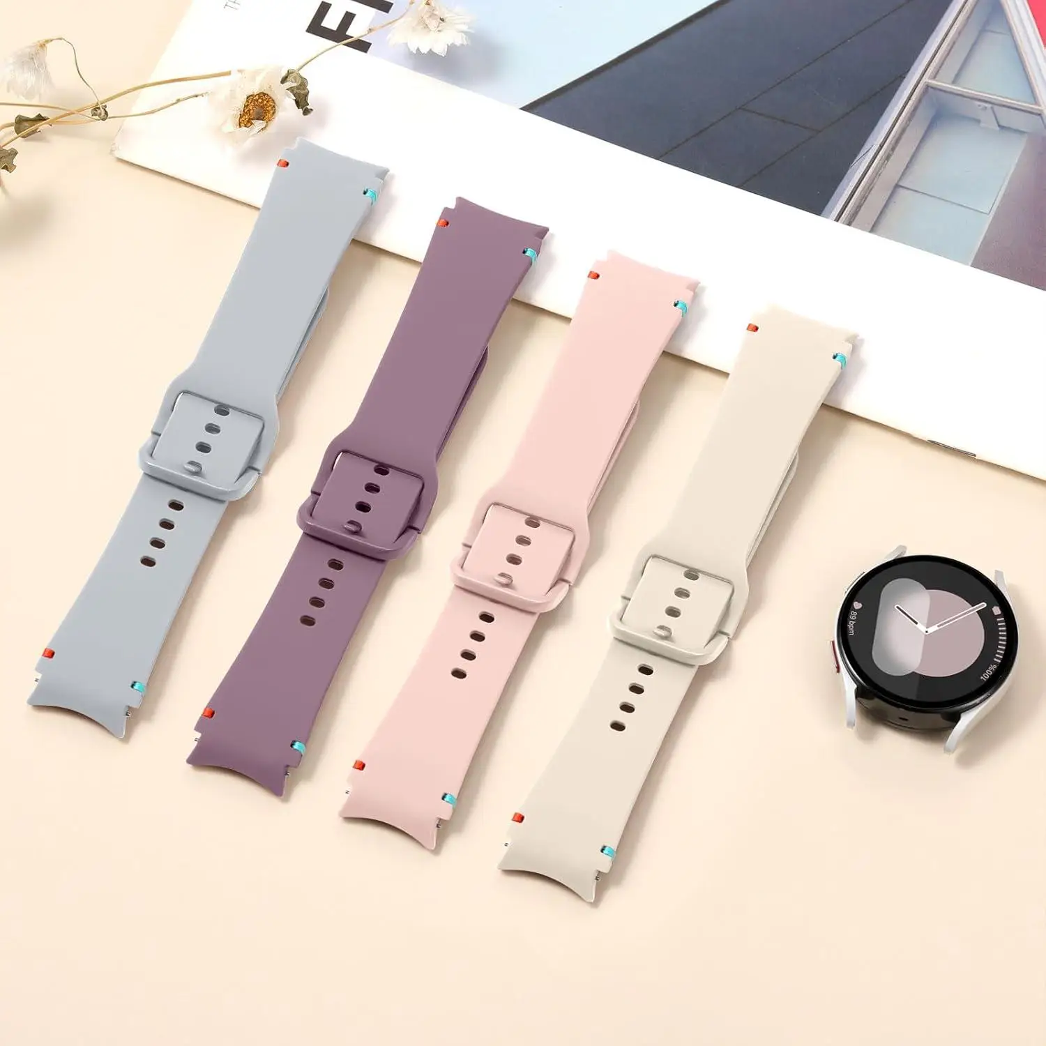 Straps for Samsung Galaxy Watch 7 44mm 40mm FE/4/6 Classic/5 Pro 45mm Wristband Blet Sport Bracelet correa Galaxy Watch 7 Band