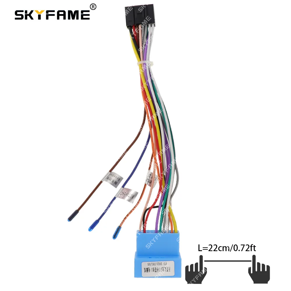 SKYFAME Car 16pin Wiring Harness Adapter For SGMW Wuling Sunshine S 2013-2017 Android Radio Power Cable