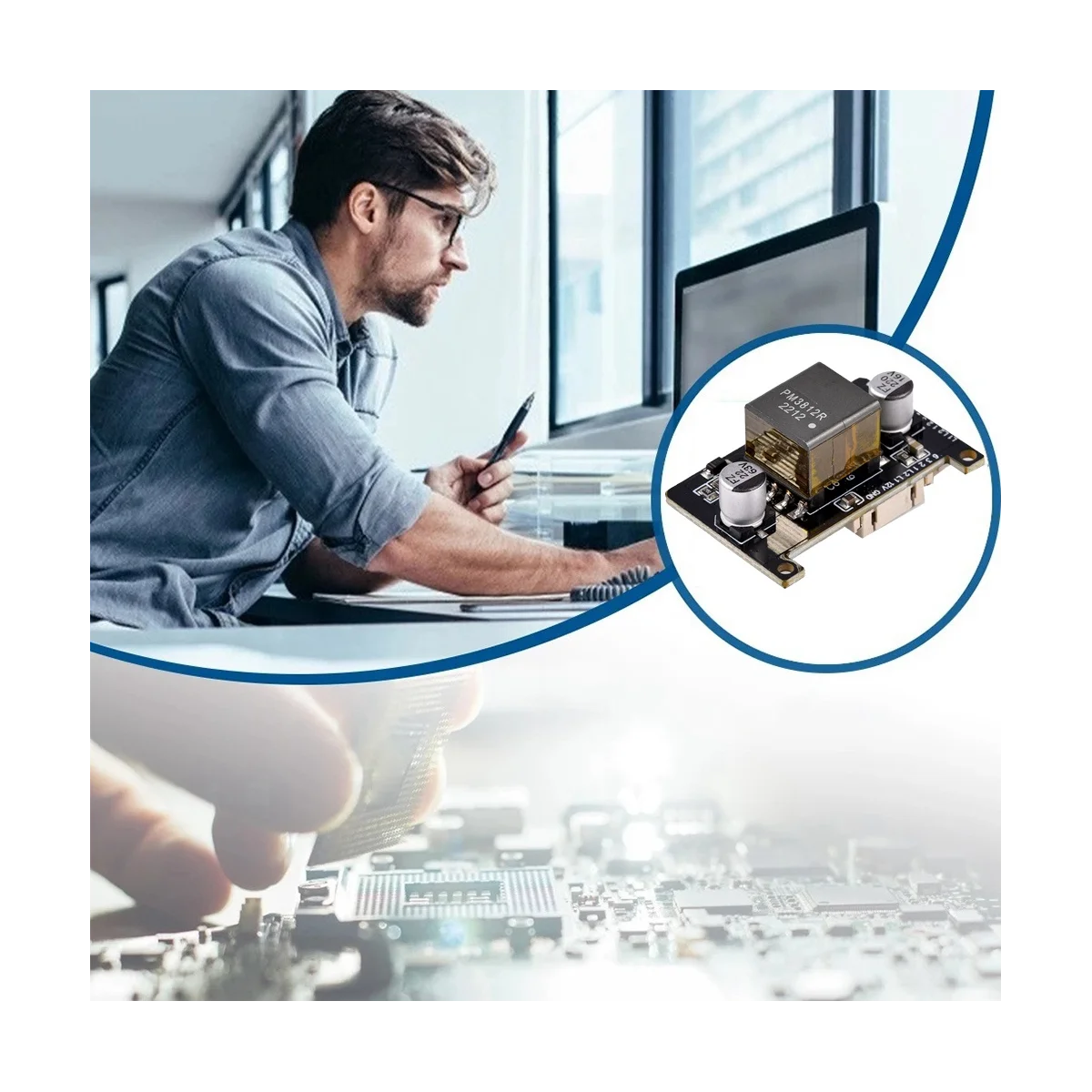 โมดูล PM3825 POE 48V ถึง12V IEEE802.3Af 1A สำหรับกล้อง IP