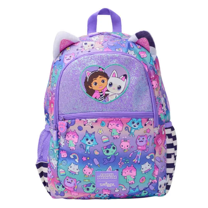 Smigfordden-Cartable original pour enfants, sac à dos Gabby initié pour fille, sac de repas Kawaii, sacs de marijuana, cadeau de 14 pouces, chaud, 3 à 7 ans