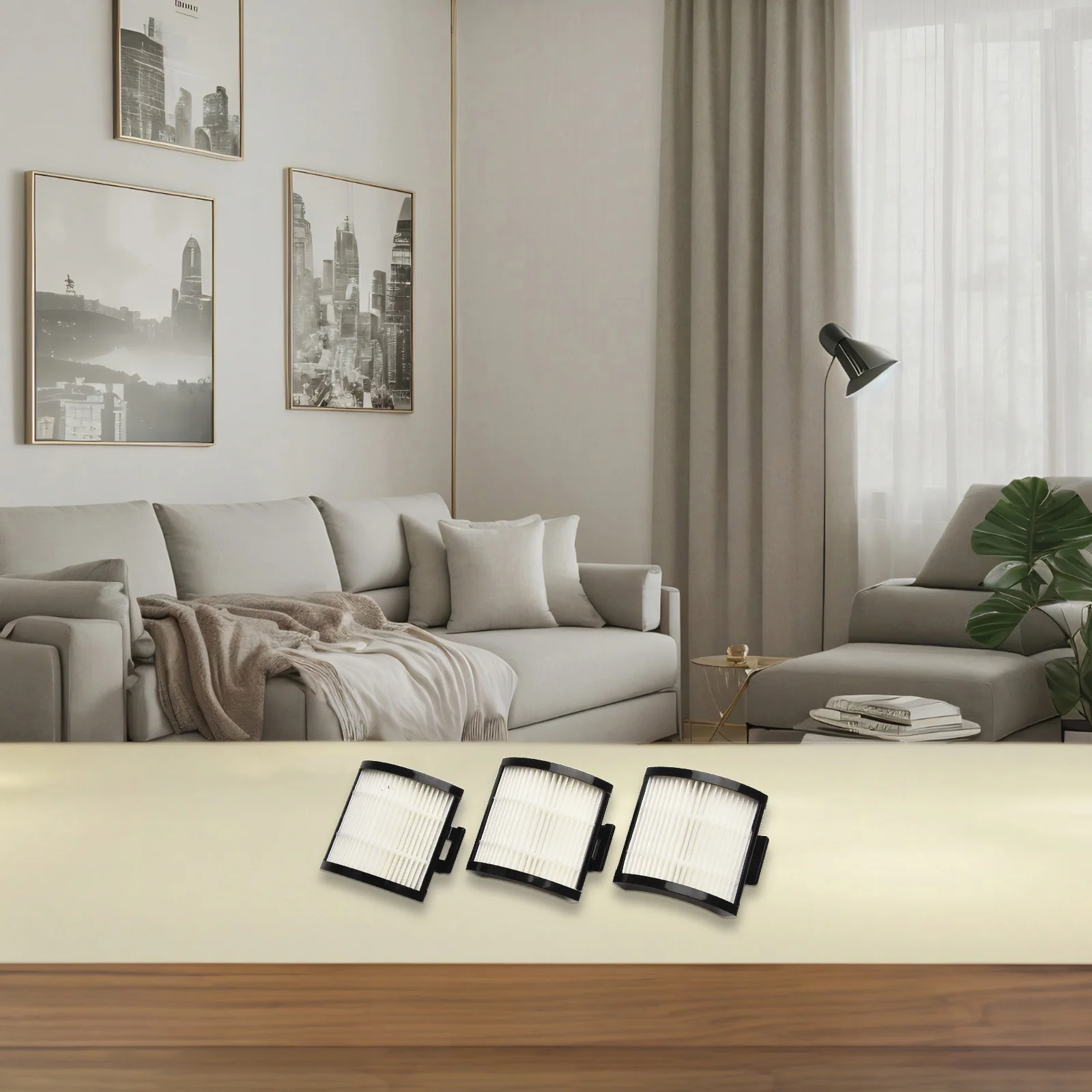 3 عبوات من فلاتر IW1511UK للمكنسة الكهربائية Shark Detect Pro سهلة التنظيف وموثوقة لترشيح الغبار