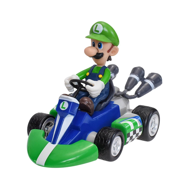 سوبر ماريو التراجع سيارات العربة الأميرة الخوخ يوشي العلجوم ألعاب شخصيات الحركة حمار كونغ لويجي بولي كلوريد الفينيل نموذج لجسم دمى الهدايا