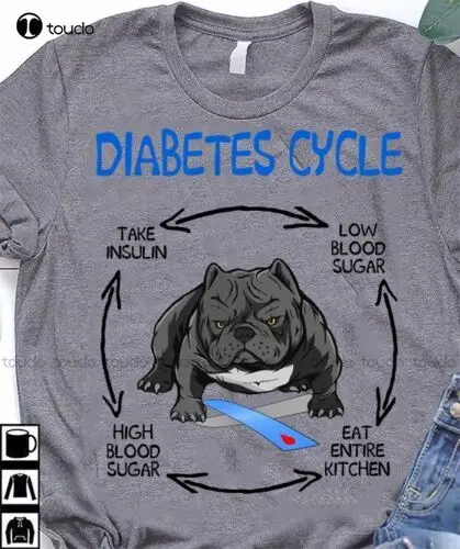 Diabetes Cycle T-Shirt, Funny Dog T Shirt Custom Aldult Teen Unisex Digital Printing Tee Shirts Xs-5Xl Custom Gift Streetwear