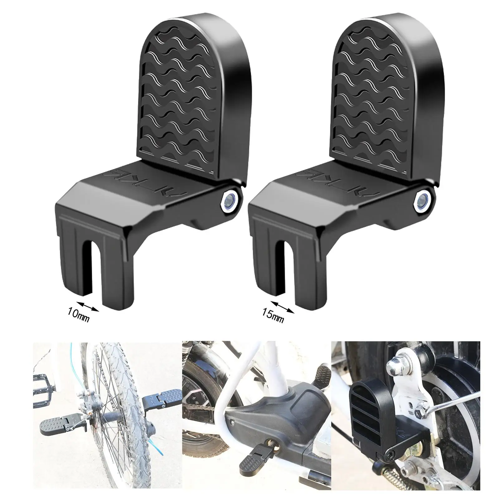 Reposapiés duradero, accesorios de ciclismo, pedales traseros, 2 uds.