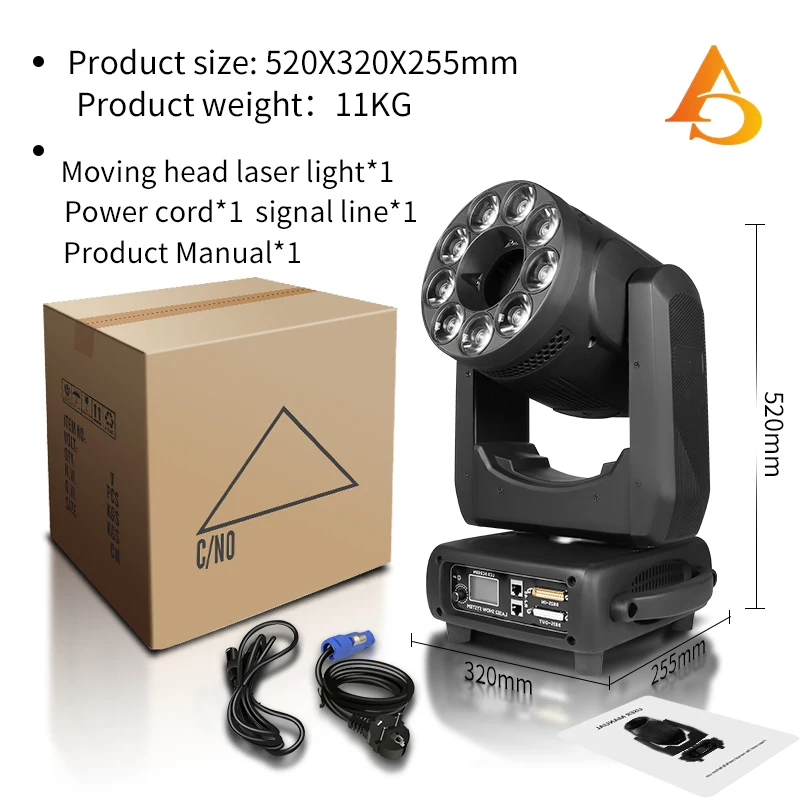 Suitable for stage lighting 10W RGB laser moving head light DMX performance concert DJ professional stage light disco