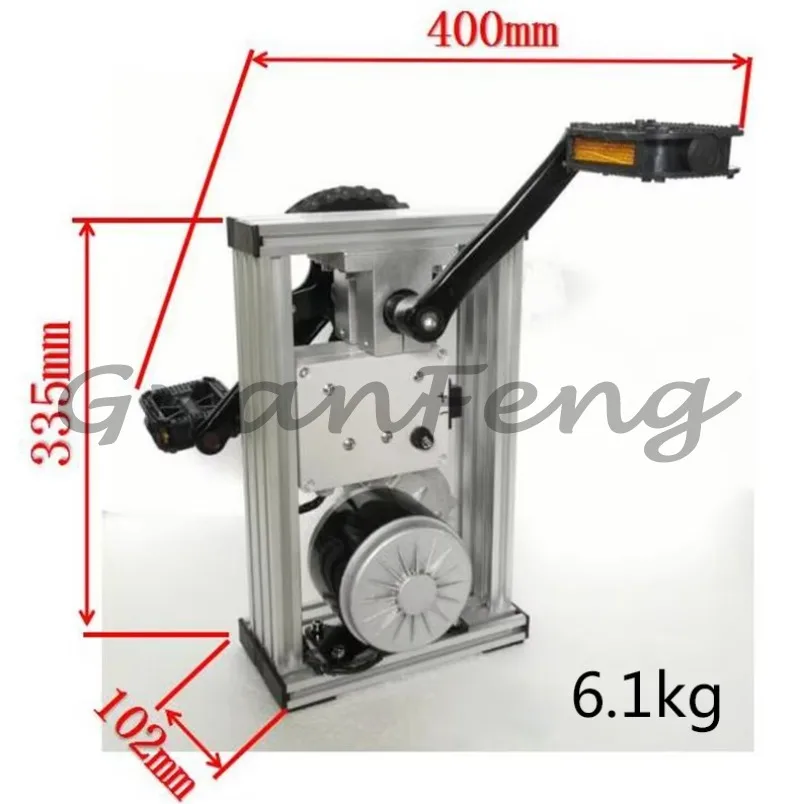 Aluminum Alloy Pedal Generator 12V 24V 100W Spinning Exercise Bike Pedal Power Generator for Outdoor Emergency Power Supply