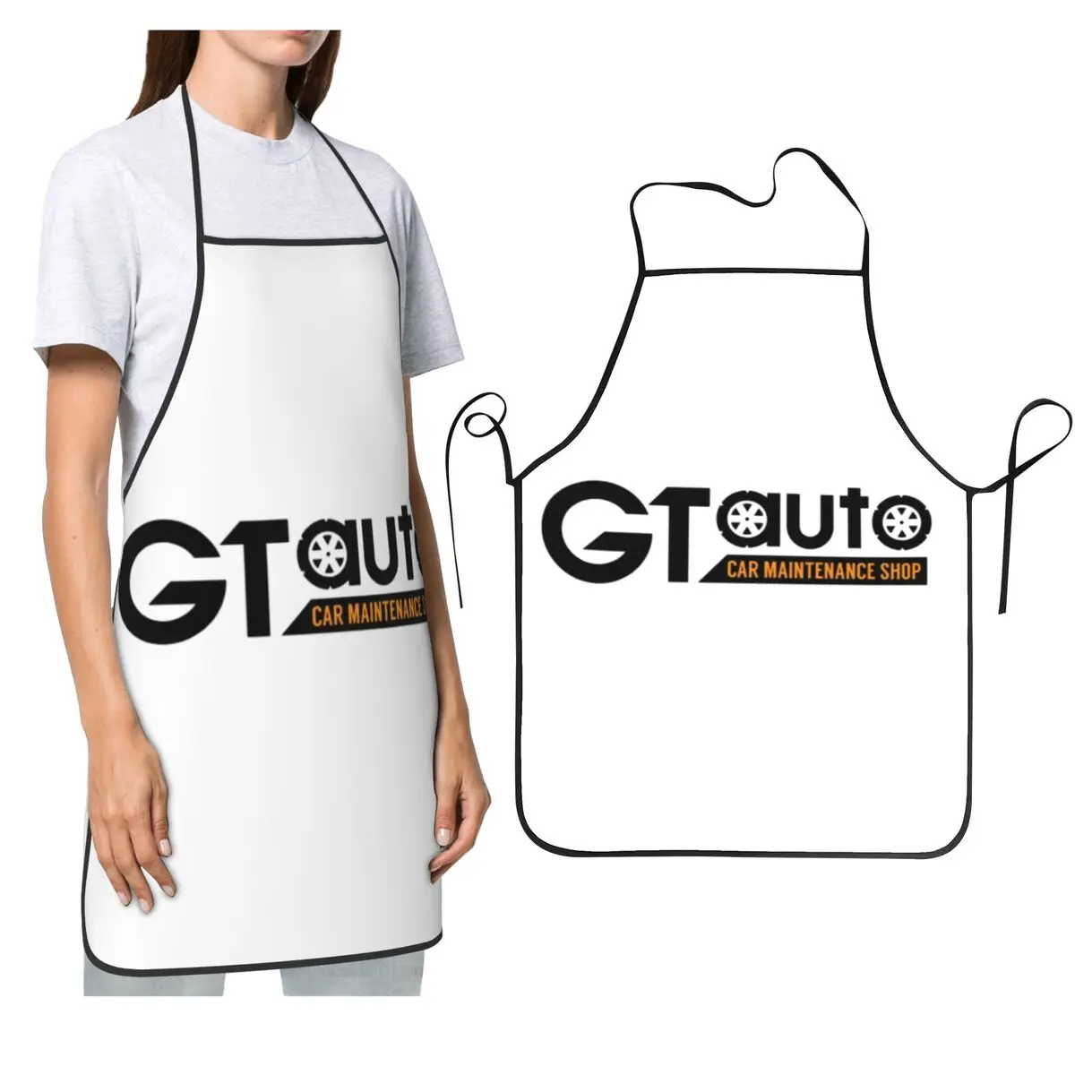 

Фартуки GT Auto от Gran Turismo, фартуки для шеф-повара, приготовления пищи, выпечки, водонепроницаемый нагрудник, кухонный сарафан для чистки для женщин и мужчин, живопись
