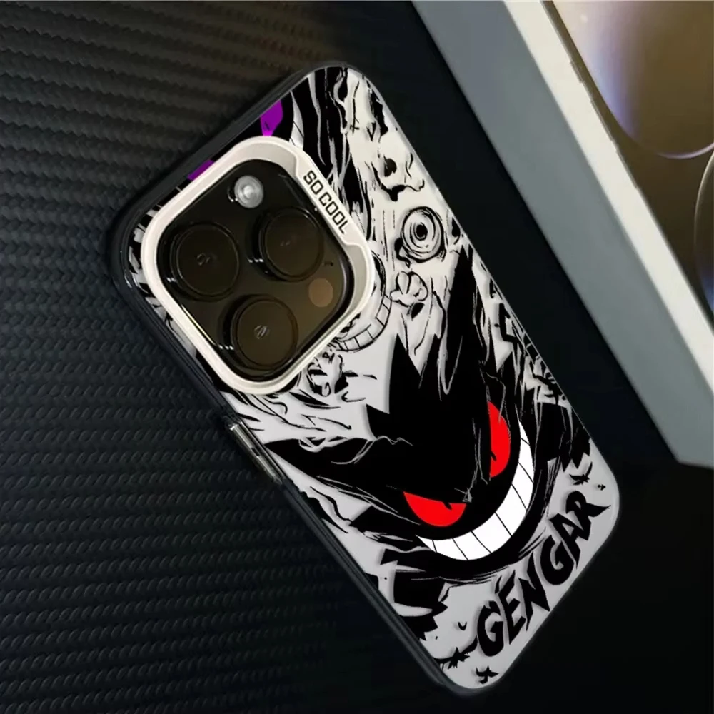 Anime P-Pokemon G-Gengar Cool Phone Case For iPhone 16e 16 15 14 13 12 11 Pro Max 7 8 Plus XR XS Max Shockproof Matte Back Cover - náhled 4