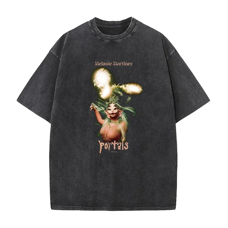 2024 Melanie Martinez Portals T Shirt Men Women Vintage Washed Cotton T Shirt Summer Short Sleeve Comfortable Tees Clothing