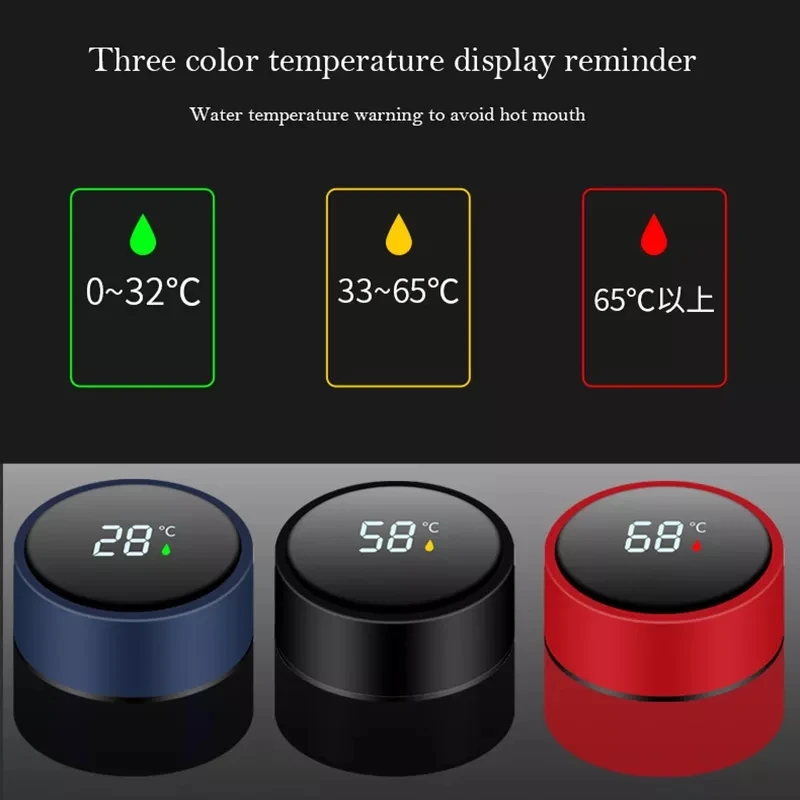 Smart Digital Thermos Water Bottle Stainless Steel Vacuum Flask Coffee Thermal Mug Insulated Water Bottle Tumbler Drinking Cup