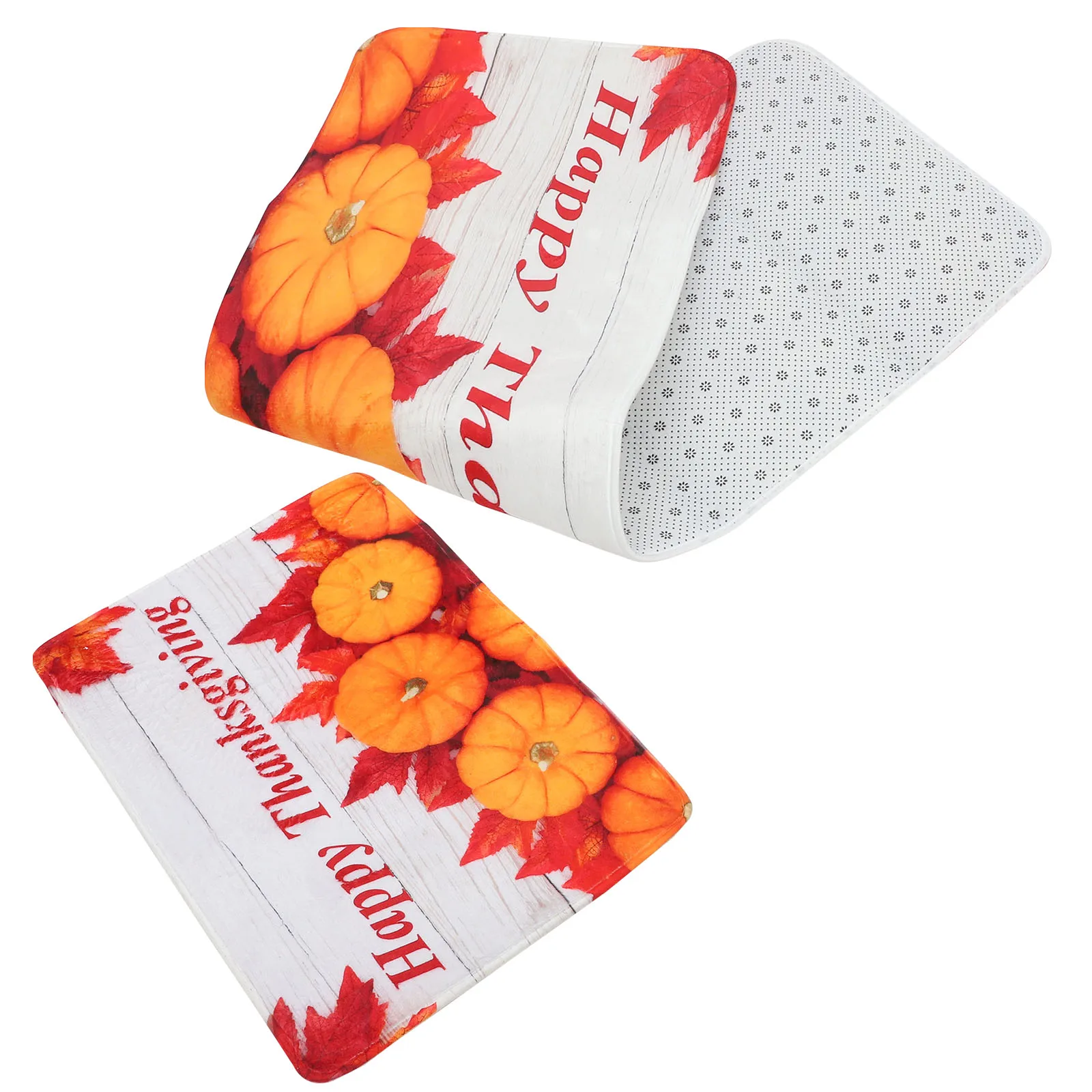 

2pcs Non slip Pumpkin Floor Mat 40 60 40 120 Autumn Thanksgiving Kitchen Home Decorative Ground Mat Cartoon Printing Mats