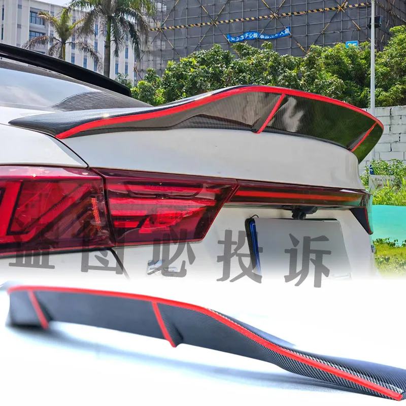 لكيا K3 سيراتو فورتي 19-24 سنة سيدان الجذع المفسد ألياف الكربون الحقيقية أجنحة خلفية ضبط طقم الجسم الخارجي اكسسوارات R نمط