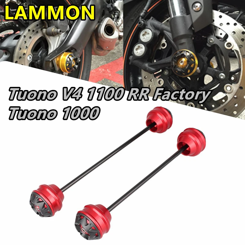 

Front Rear Wheel Protector Axle Fork Crash Slider For APRILIA Tuono 1000 / Tuono V4 1100 RR Factory
