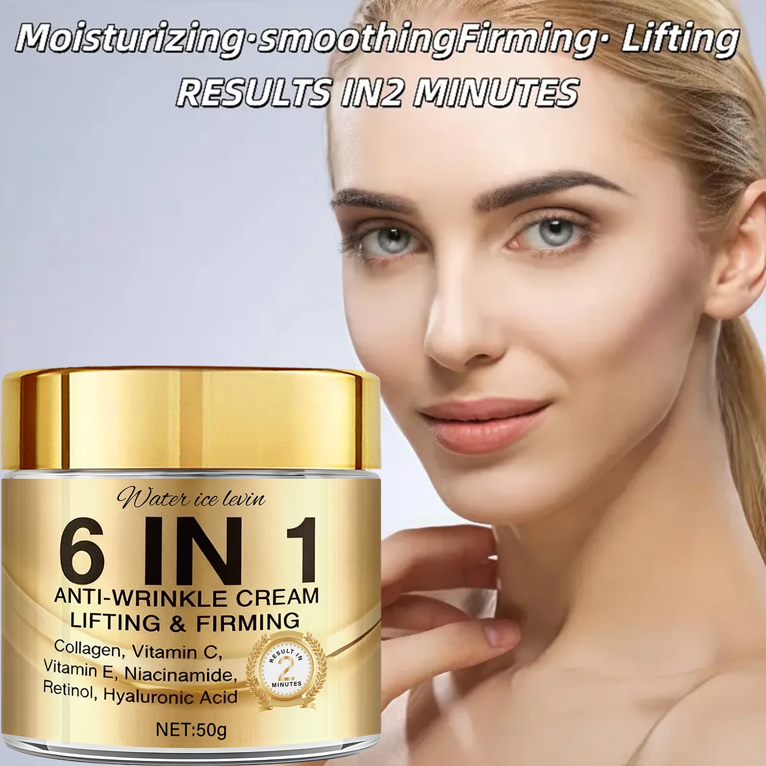 6 in 1 Cream with Collagen, Retinol & Hyaluronic Acid, Lifts, Firms & Nourishes for Softer, Confident Skin view 5