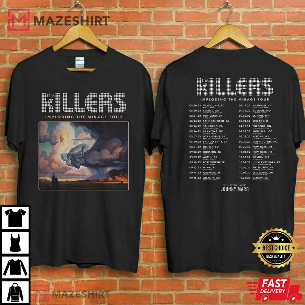 The Killers Band Imploding The Mirage Tour 2022 T-shirt S-5XL Gift For Fan
