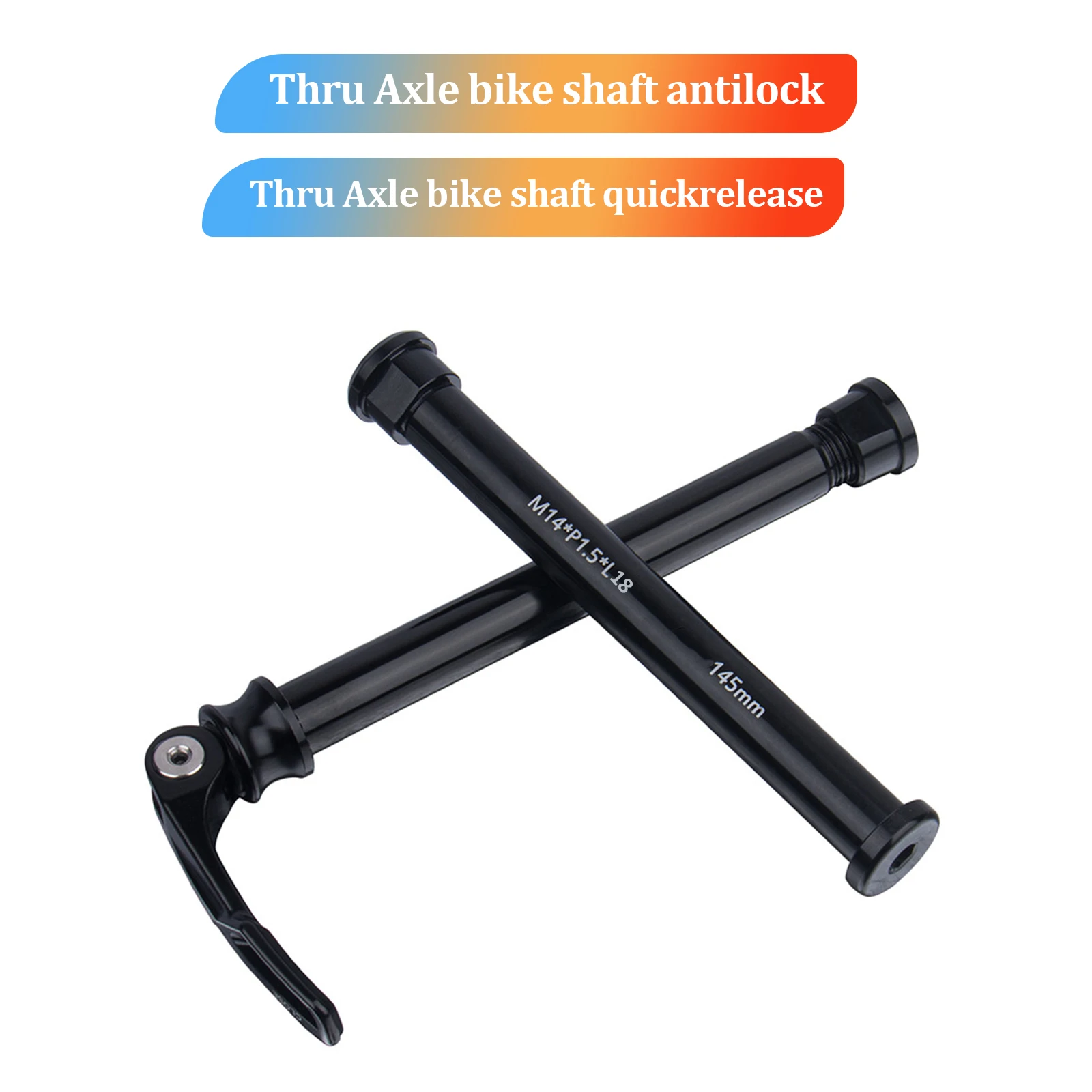 BOLANY Bicycle Thru Axle Front Fork Shaft Skewer 15x100 15x110 MTB Road Bike Quick Release M15xP1.5 Thread Pitch Bike Parts