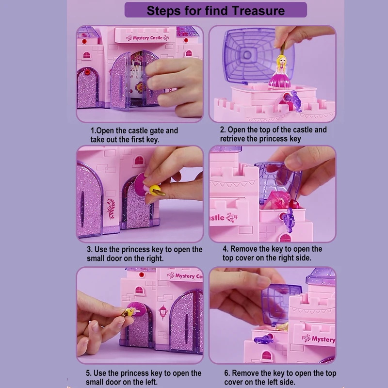 Wspaniały Magiczny Zamek z Zamkiem i Kluczami Naklejki 3D Maszyna DIY Tworzenie Naklejek Gra Odblokuj Ręcznie Robione Zabawki Prezent dla Dzieci