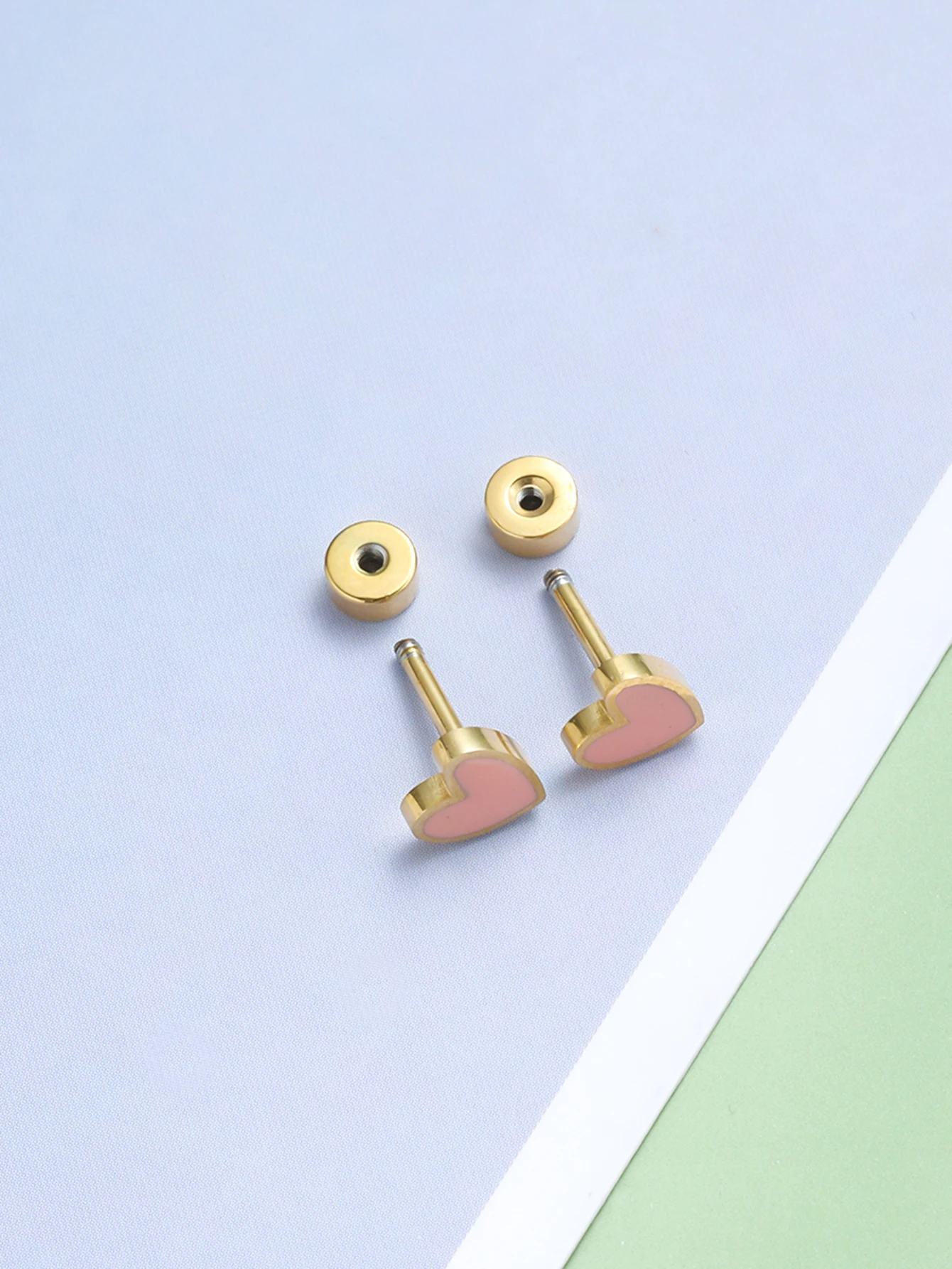 A pair of love pink earrings