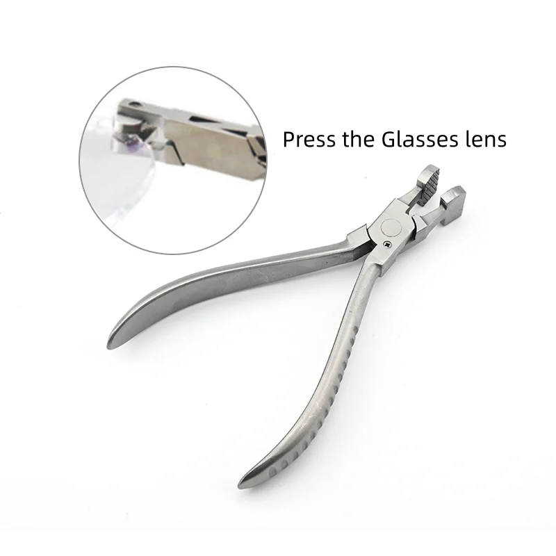 Eyeglasses Glass Lens Pressing Tool Plier for Optical Lens Processing Glass Fragment Pressing Fixturel