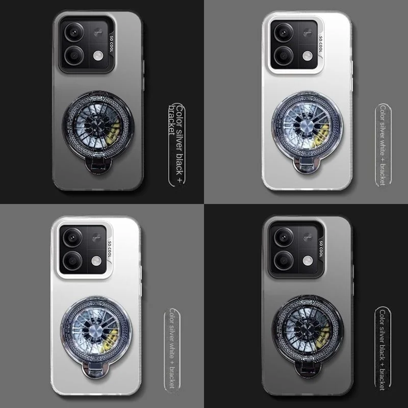 Case For Tecno Pova 6 Neo Spark GO 2024 2023 20C 10C Spark 10 20 Pro Plus Silver IMD Matte Maginetic Holder Stand Case Case For Tecno Pova 6 Neo Spark GO 2024 2023 20C 10C Spark 10 20 Pro Plus Silver IMD Matte Maginetic Holder Stand Case