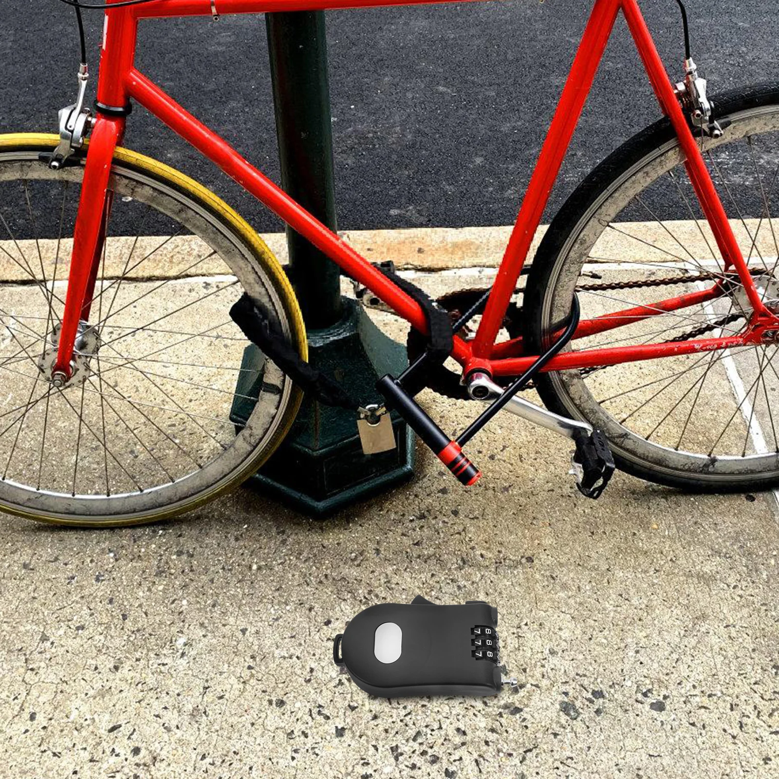 

Bicycle Anti-theft Snowboard Lock Plastic Retractable Ski Bike Safety Cable Lock for Scooter Motorcycle Luggage Security Gear