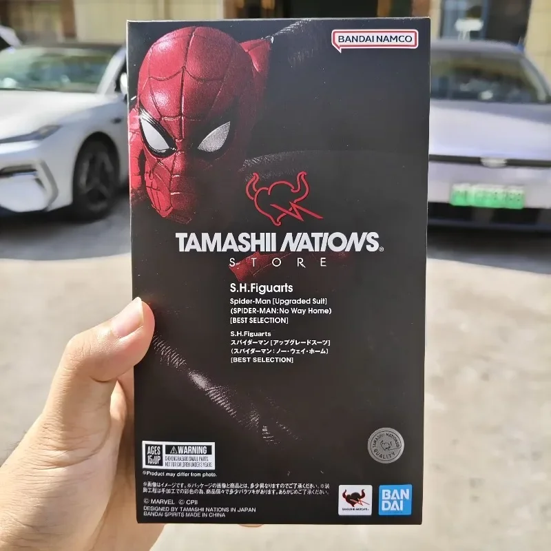 

Bandai TNT SHF Обновленный костюм Человека-паука Hero No Way, домашняя фигурка, модель, Коллекционная модель, украшение, аниме-фигурка, модель игрушки