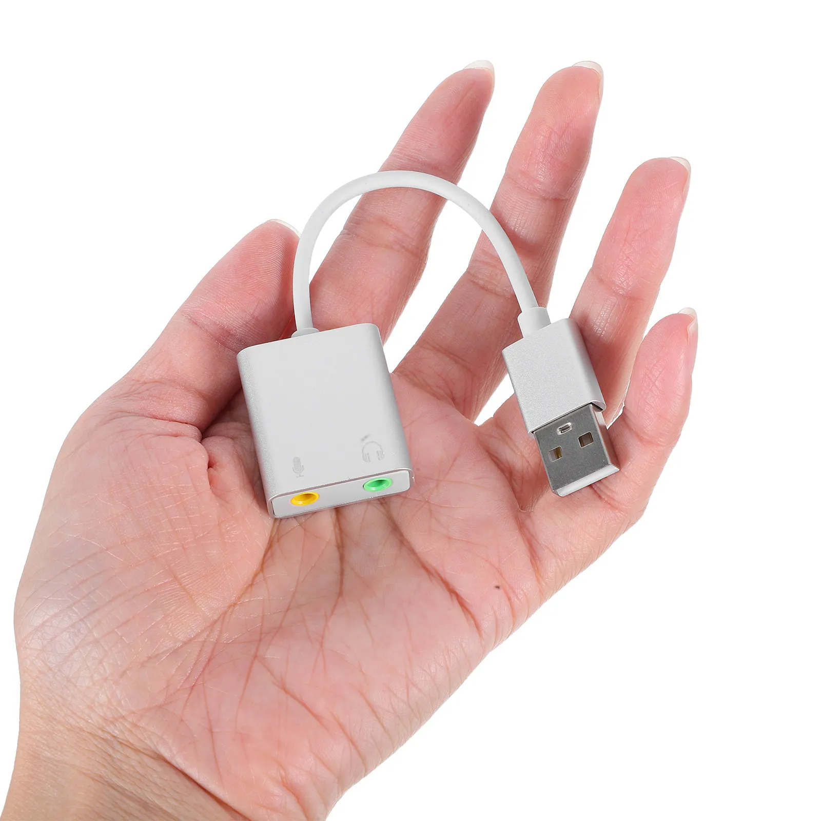 Sound Card Converter Adapter Clear Audio Pc Headphone Mic Splitter Stereo Audio Interface Gaming Recording Podcast