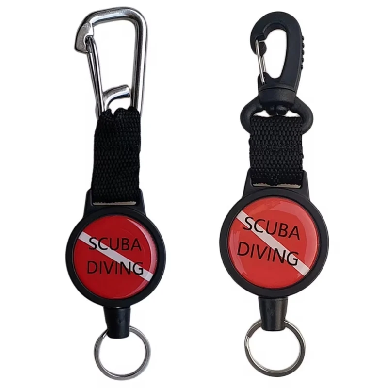 

Stainless Steel Stretchable Lanyard Retractable Cord for Securing Dive Gear and Camping Equipment Diving Accessories