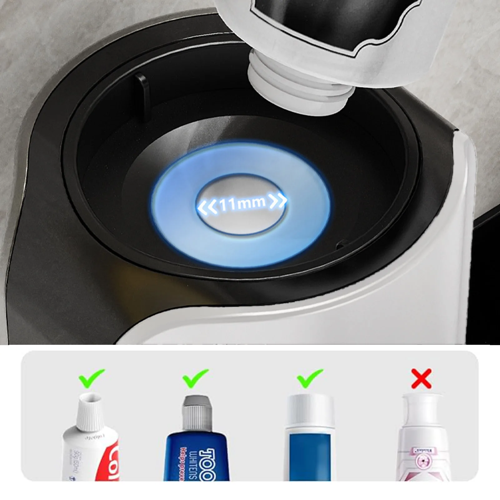 Electric Toothpaste Squeezer Dust-proof Toothpaste Tube Squeezer Suitable for Shower Bathroom