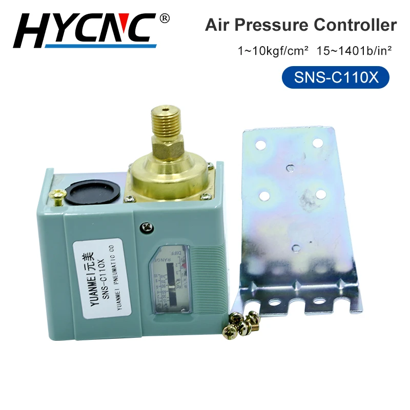 

SNS-C110X Pneumatic Pressure Switch Air Compressor Air Pump Pressure Controller 1 ~ 10kg Low Pressure Control Switch