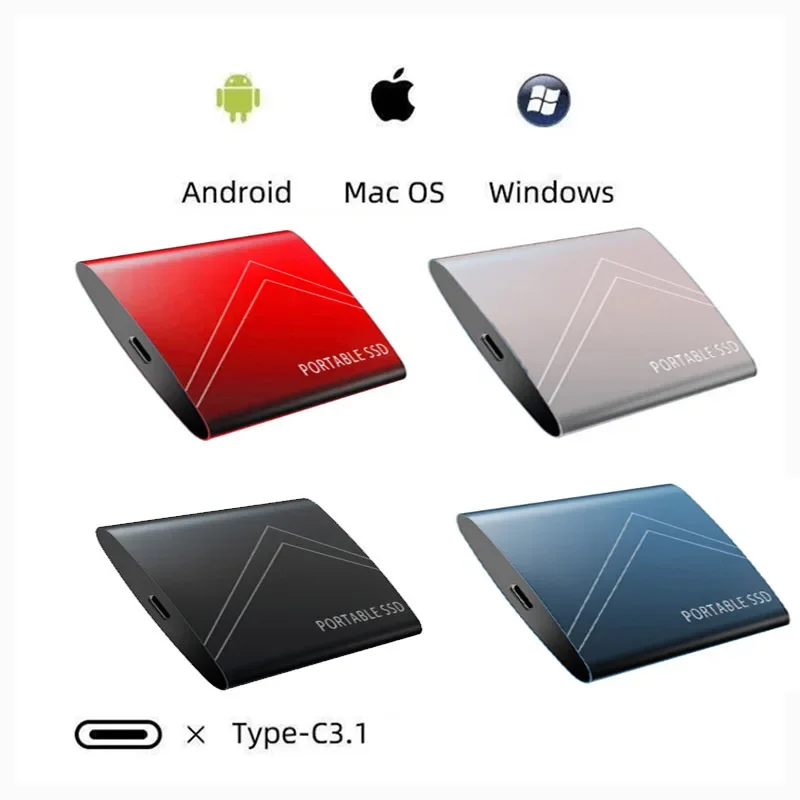 HD External SSD 64TB Portable Hard Drive 4TB 8TB Hard Disks Type-C USB3.1 High Speed SSD 128TB Mass Storage Decive for Laptop